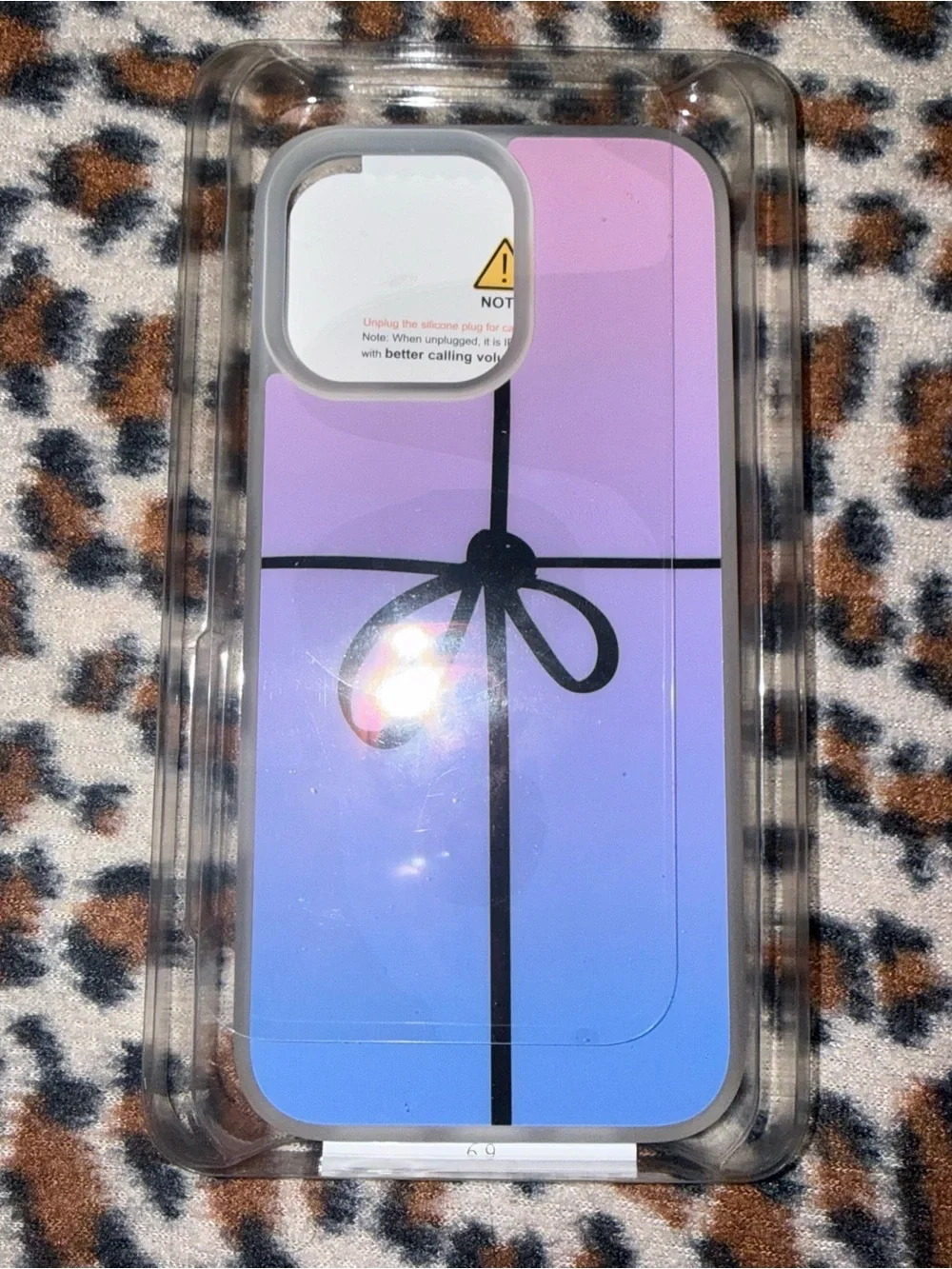 Pink, Purple & Blue Ombré Bow iPhone 16 Max Phone Case Like New